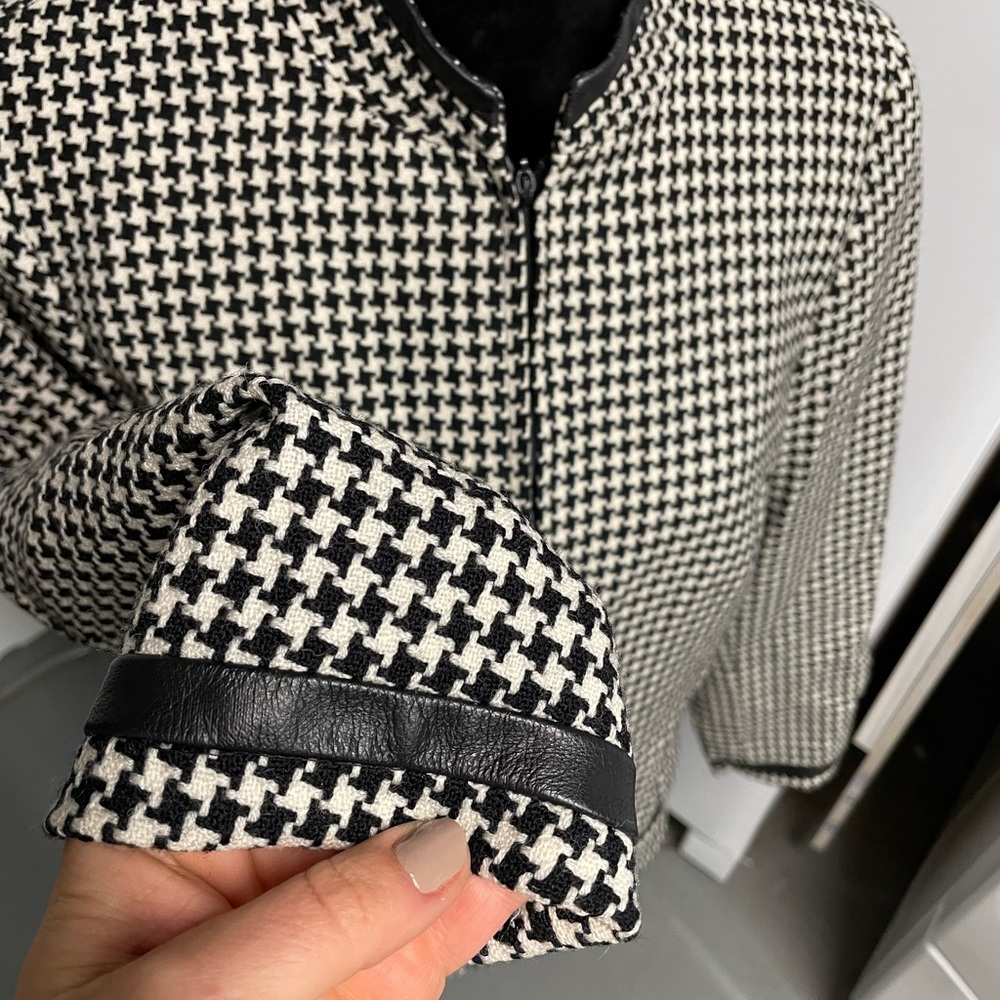 Pendleton Houndstooth Jacket, Sz 10 - image 4